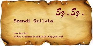 Szendi Szilvia névjegykártya
