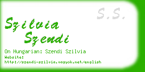 szilvia szendi business card